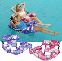 SLOOSH Inflatable Pool Floats Adult - Purple,Pink-Tropical Leaves - image 2