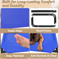 Raised Pet Cot for Small Pets – Essentials for Dogs - Medium / Blue - image 4