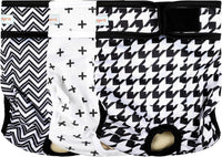 Langsprit Washable Female Dog Diapers - X-Large / Black and White