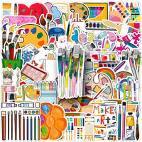 100PCS Vintage Christmas Stickers - Art Painting