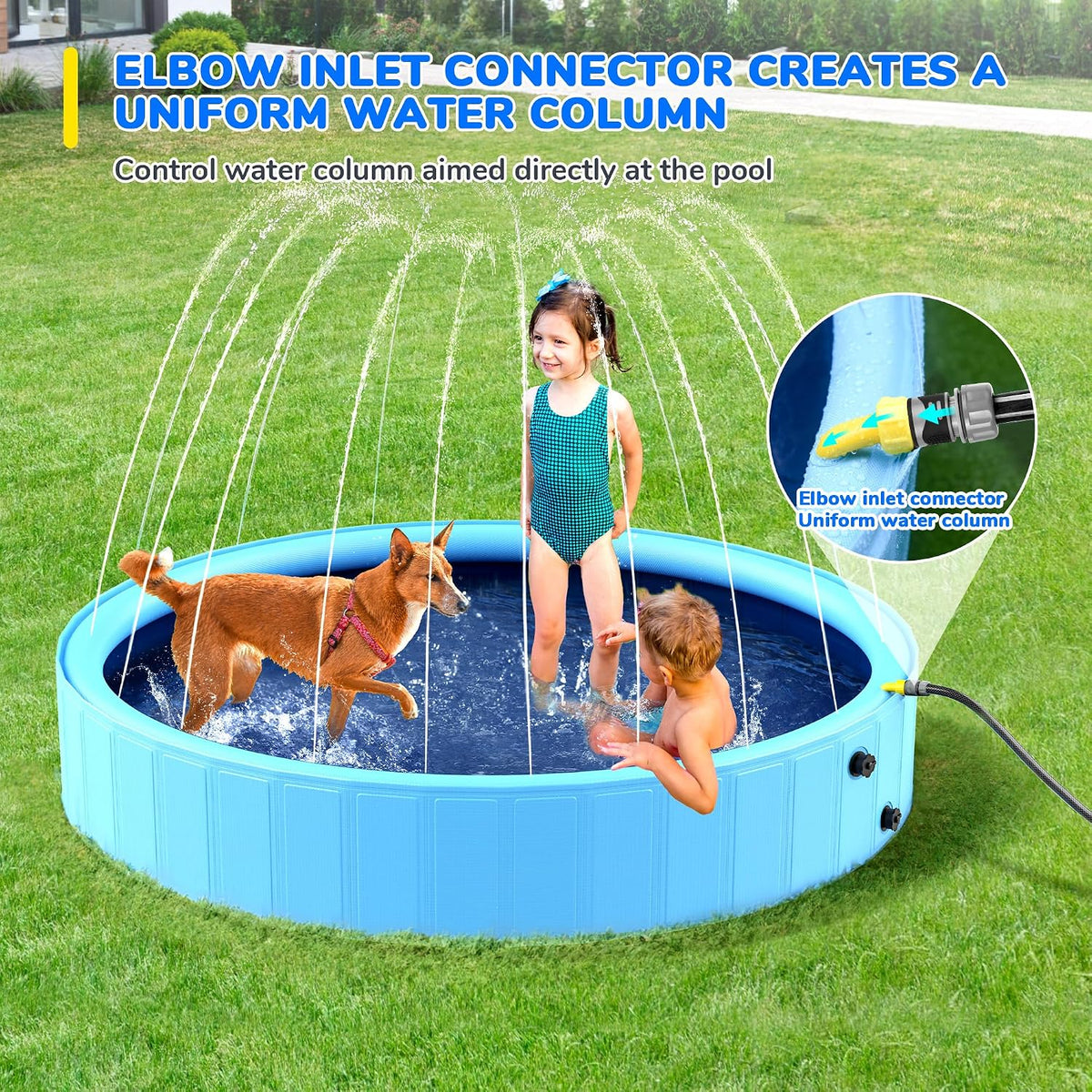 47'' Foldable Dog Pet Bath Pool, Heavy Duty Non-Slip Kiddie Pool - 5XL-97'' Dog Pool - image 4