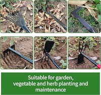 Set of 6 Gardening Tool Set, Rust-Resistant Handy Tools for Gardening, Ideal Gardening Gift Set, Including Trowel, Weeder, Hoes, and Rakes