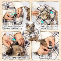 Cat Cone Collar Soft, Adjustable Plaid Elizabethan Cat Recovery Collar After Surgery to Prevent Licking & Scratching Wound, Fits Small Medium Large Cats, Puppy, Small Dogs