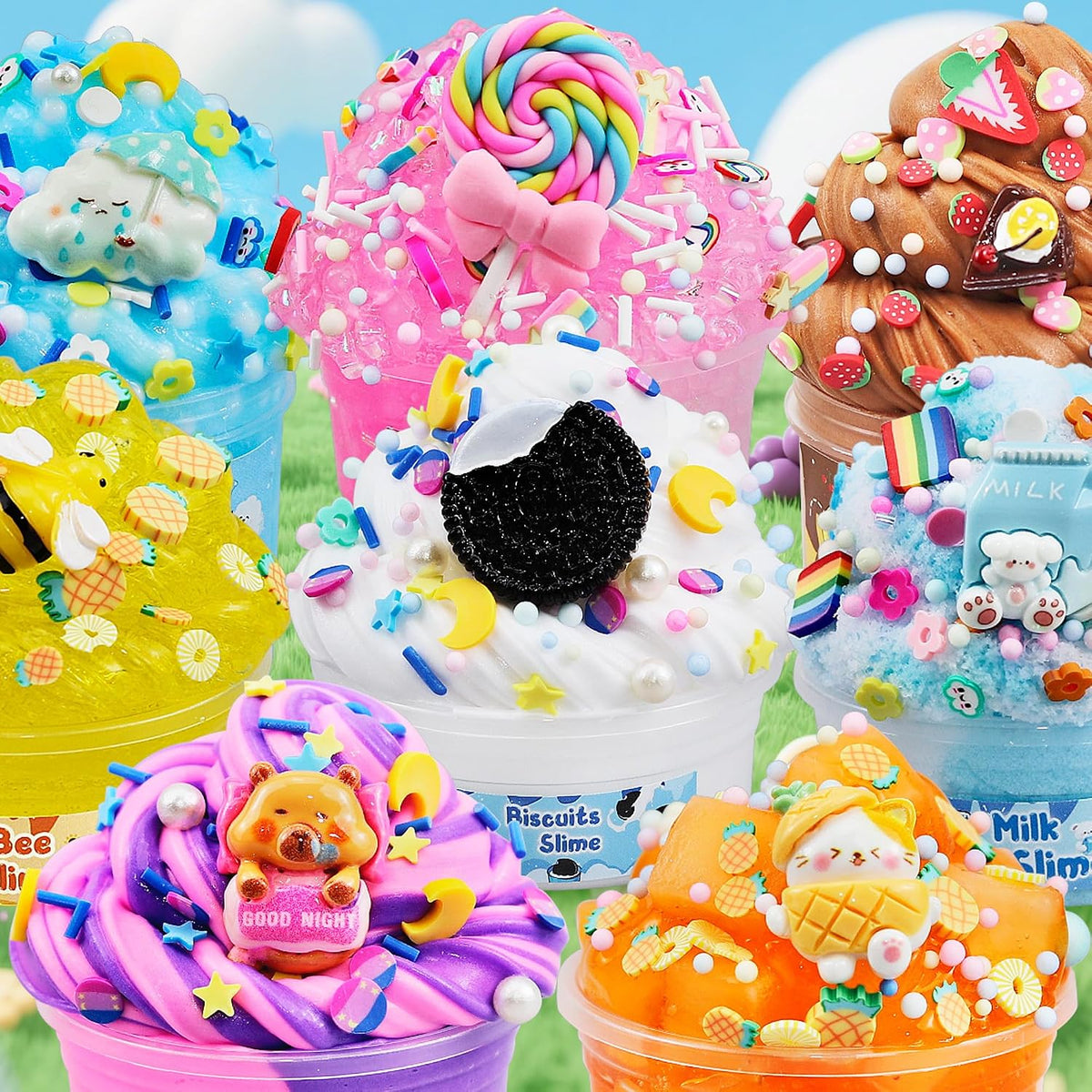 6 Pack Halloween Slime Kit, Cloud Butter Slime for Girls Boys – Fun for Kids & Family - 15 Pack Dessert Slime - image 3