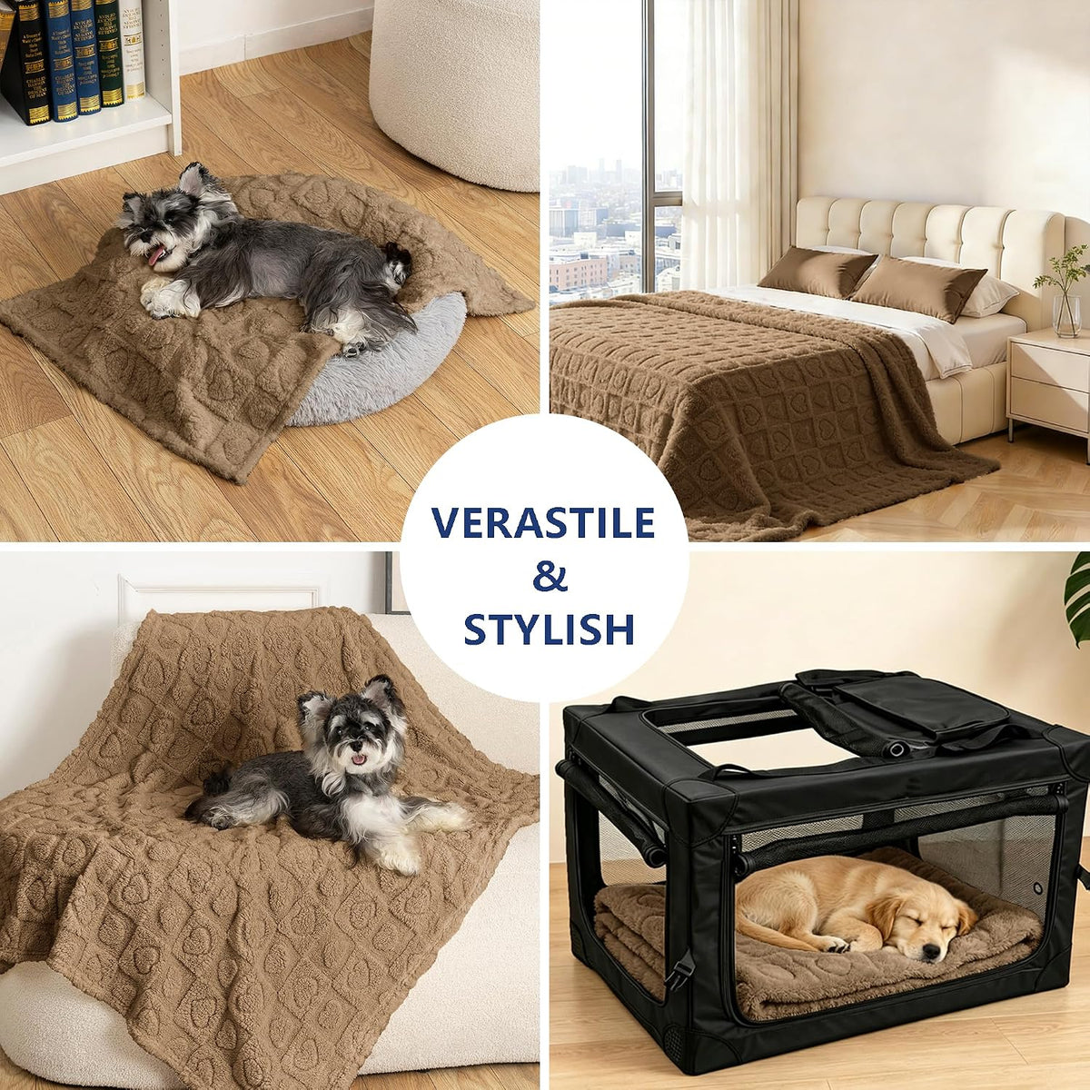 Pet Blanket for Dogs Cats - Brown / 40x50" - image 4