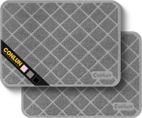 Conlun Cat Litter Mat Litter Trapping Mat - Grey / Small (24" x 17") x 2pack