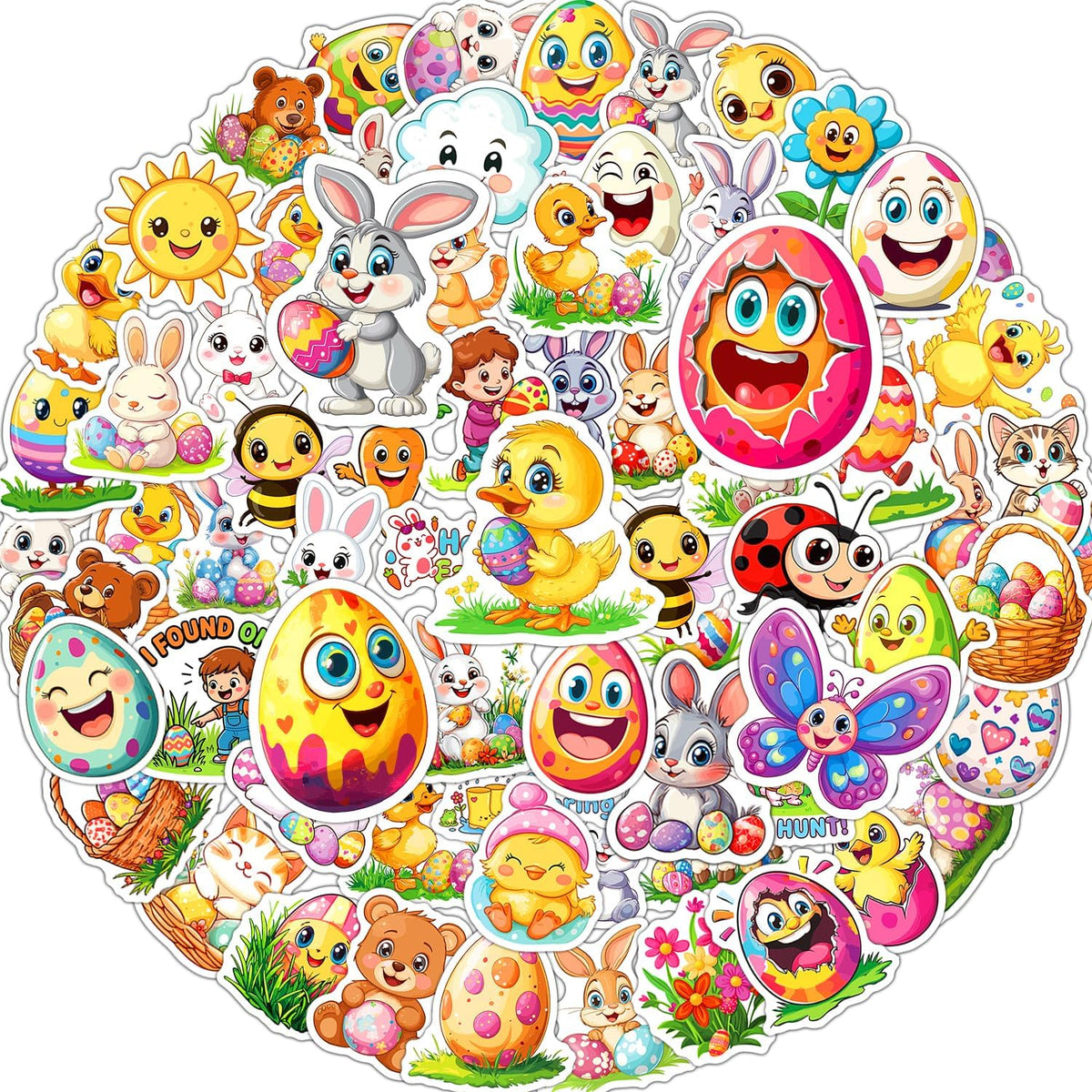 JCFIRE Halloween Stickers for Kids - Easter 100 Pcs