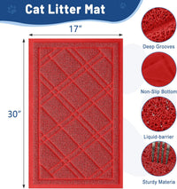 Smiry Cat Litter Box Mat 30x17 - 30x17 / Red - image 3