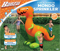 BANZAI T-Rex Terror Mondo inflatable dinosaur sprinkler, 96 inch backyard water toy - view 2