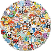 100 Pcs Animal Stickers for Kids, Cute Water Bottle Stickers - 200 Pcs