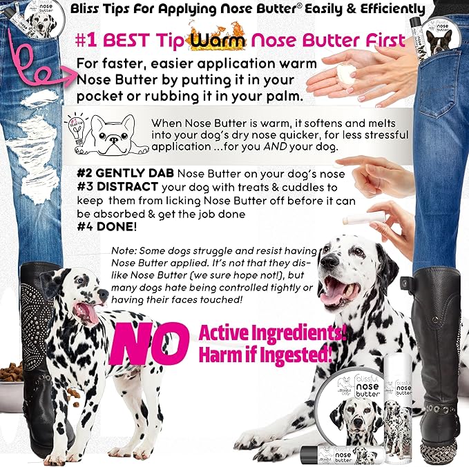 The Blissful Dog Dalmatian Unscented Nose Butter, 0.50-Ounce