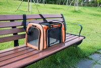 Soft Sided Carrier for Small Medium Cats Dogs - 20.0"L x 13.0"W x 13.0"H / Orange - image 3