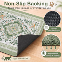 24"x15" Cat Litter Mat Non-Slip Washable Litter Box Mat – Daily Care for Cats - DarkSeaGreen / 33X22in - image 3
