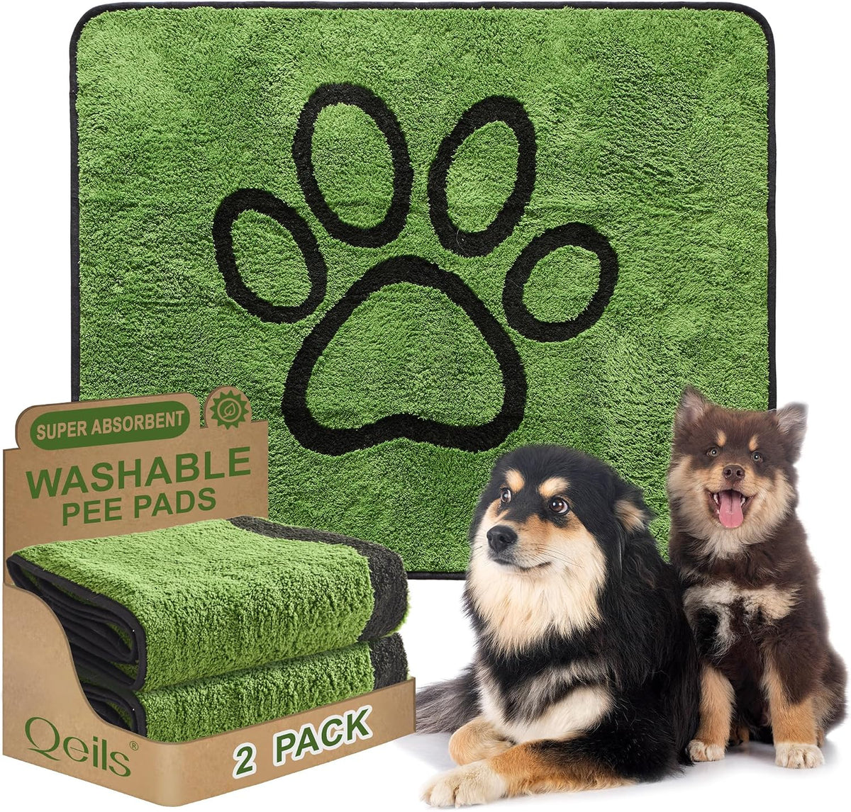 Reusable Dog Pee Pads, Washable Puppy Pads - Flannel / 36"x41"(pack of 2)