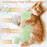 3 Pack Catnip Toys, Soft and Durable Cat Pillows Toys - Green+Yellow+Gray - image 2