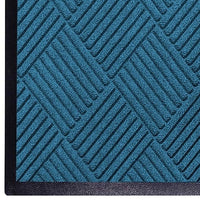 WaterHog Diamond | Commercial-Grade Entrance Mat with Rubber Border – Indoor/Outdoor, Quick Drying, Stain Resistant Door Mat (Medium Blue, 3' x 5')