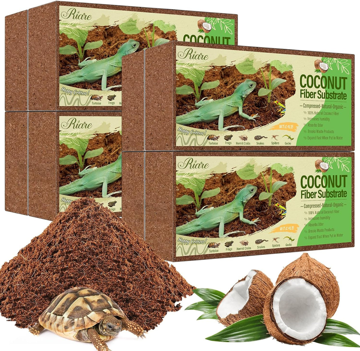 2 Pack Natural Coconut Fiber Substrate - 8 pack