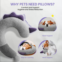 Dog Calming Pillow-Soft Neck Pillow for Dogs - Purlple - image 2