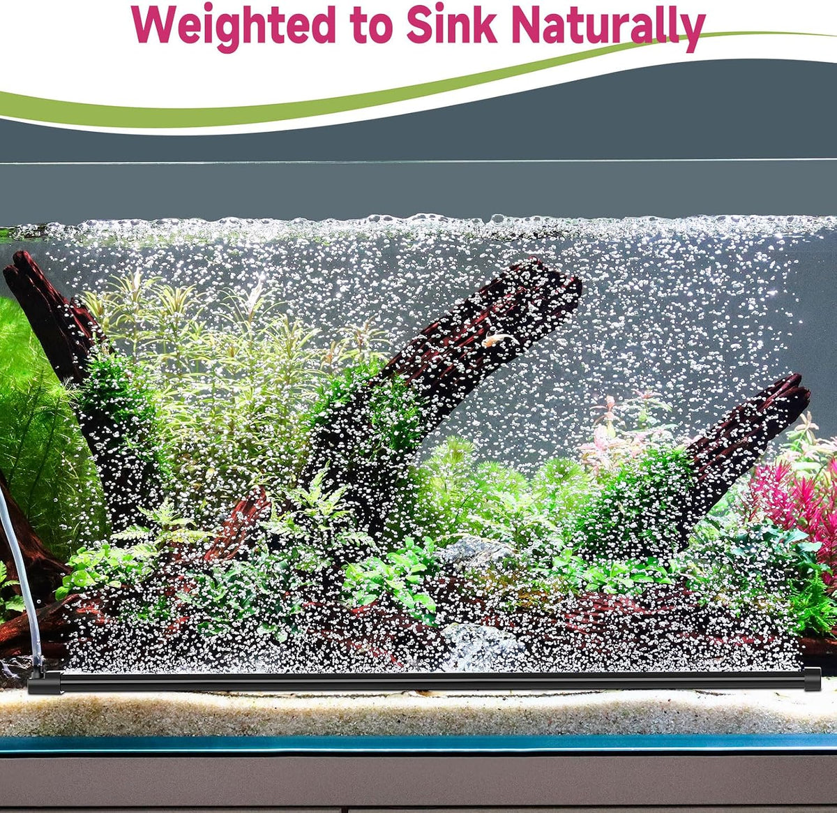 hygger Aquarium Bubble Curtain Wall - 21.7-IN Long - image 3