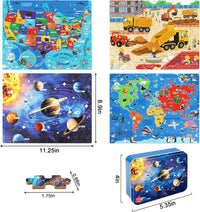 LELEMON Halloween jigsaw puzzle for kids with pumpkins and bats in tin box - view 11