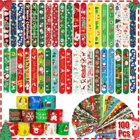 SUNPROUND Christmas slap bracelets with Santa, reindeer, snowman and Christmas tree prints - view 2
