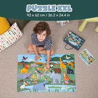 BONNYCO Giant Floor Puzzles for Kids of Jungle Animals with 48 Large - Jungle - image 2