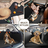 Back Seat Extender for Dogs, Heavy Duty Dog Car Seat Cover for Back Seat and Aggressive Chewer, Large Hard Bottom Car Seat Cover for Dogs, Dog Hammock for Car, Travel Pet Car Bed for Car, SUV, Truck