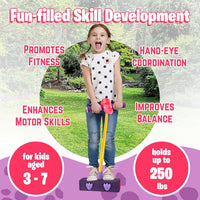 Playbees foam pogo stick for kids with soft dinosaur head and claws - view 6