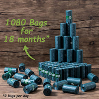 Greener Walker Poop Bags for Dog Waste-540 Bags - Deep Green / 1 Count (Pack of 1080) - image 2