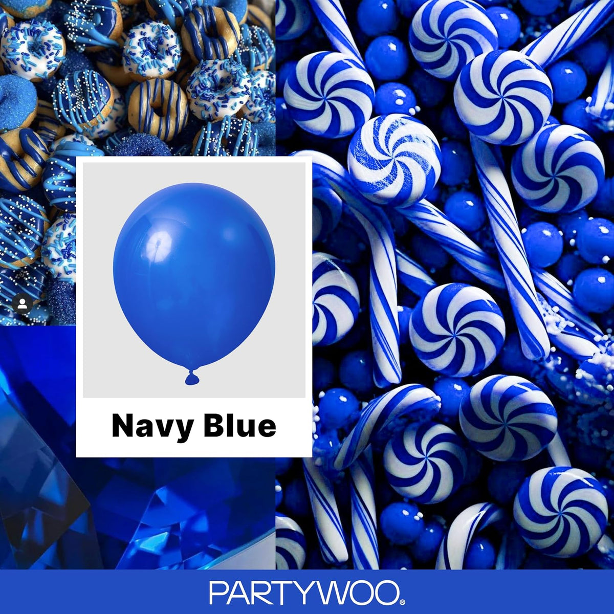 PartyWoo White Balloons 101pcs Matte White Latex Helium Balloons 12 - Blue-y59 - image 2