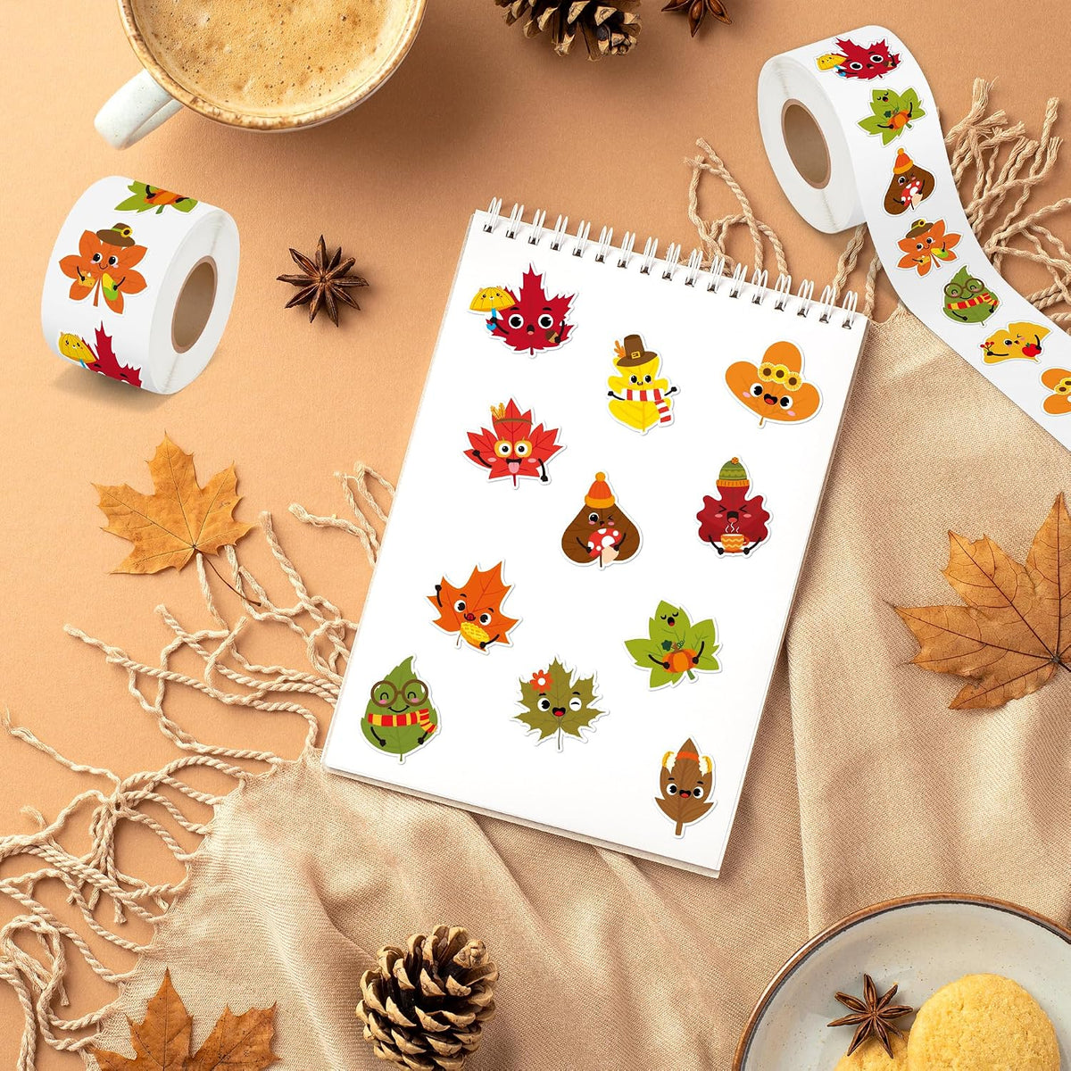 BeYumi Halloween Neon Christian Sticker - Fall Cute Leaf - image 4