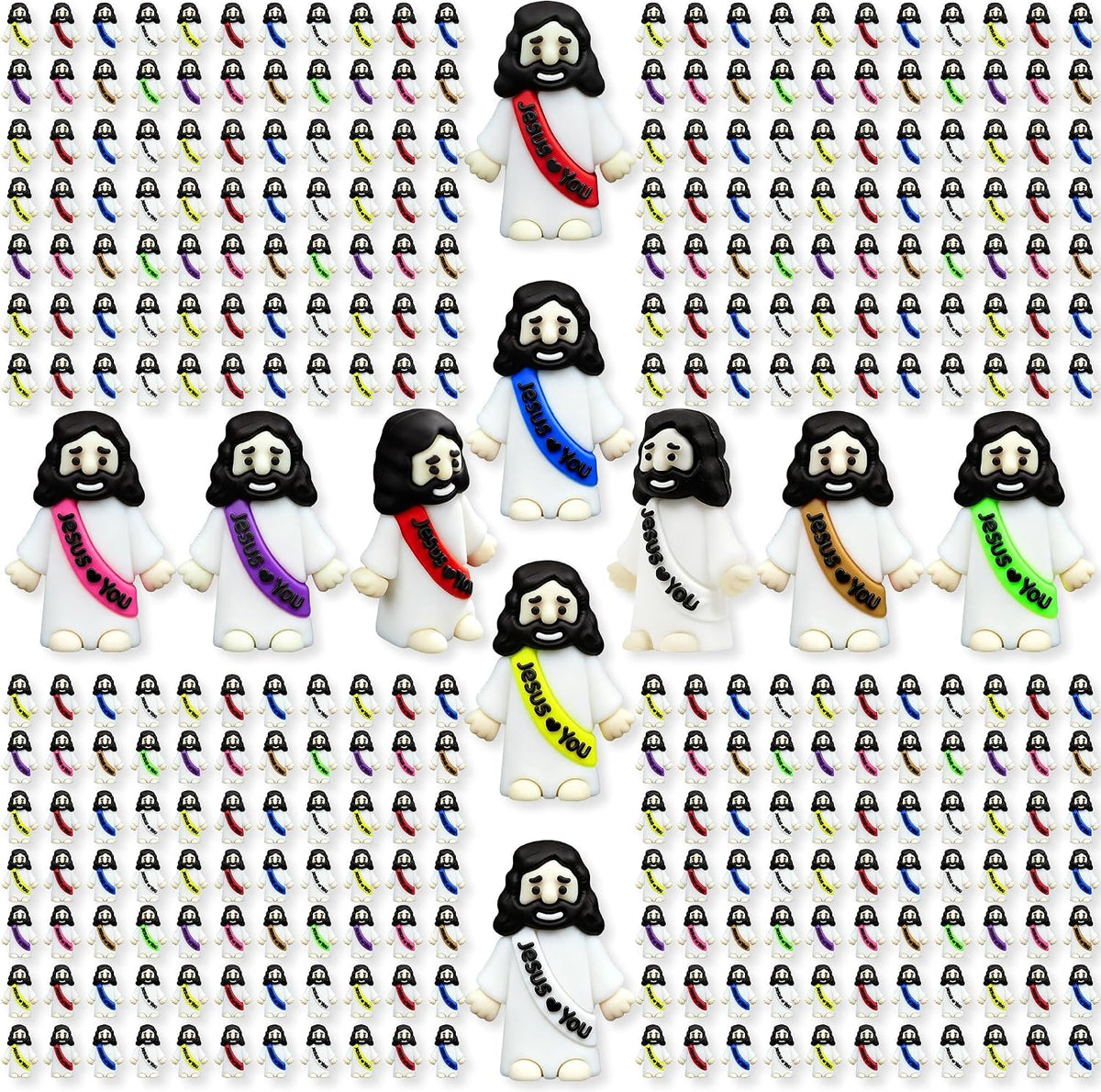 100 Pcs Mini Jesus Figures - 8 Color*300