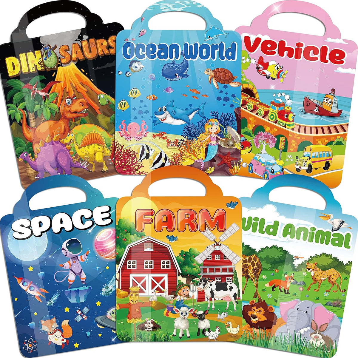 Kalysky 3 pack Halloween reusable sticker books for toddlers with handles - view 5