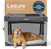 Lesure Shown on Today Show Soft Collapsible XL Dog Crate - Grey / 42.0"L x 31.0"W x 31.0"H