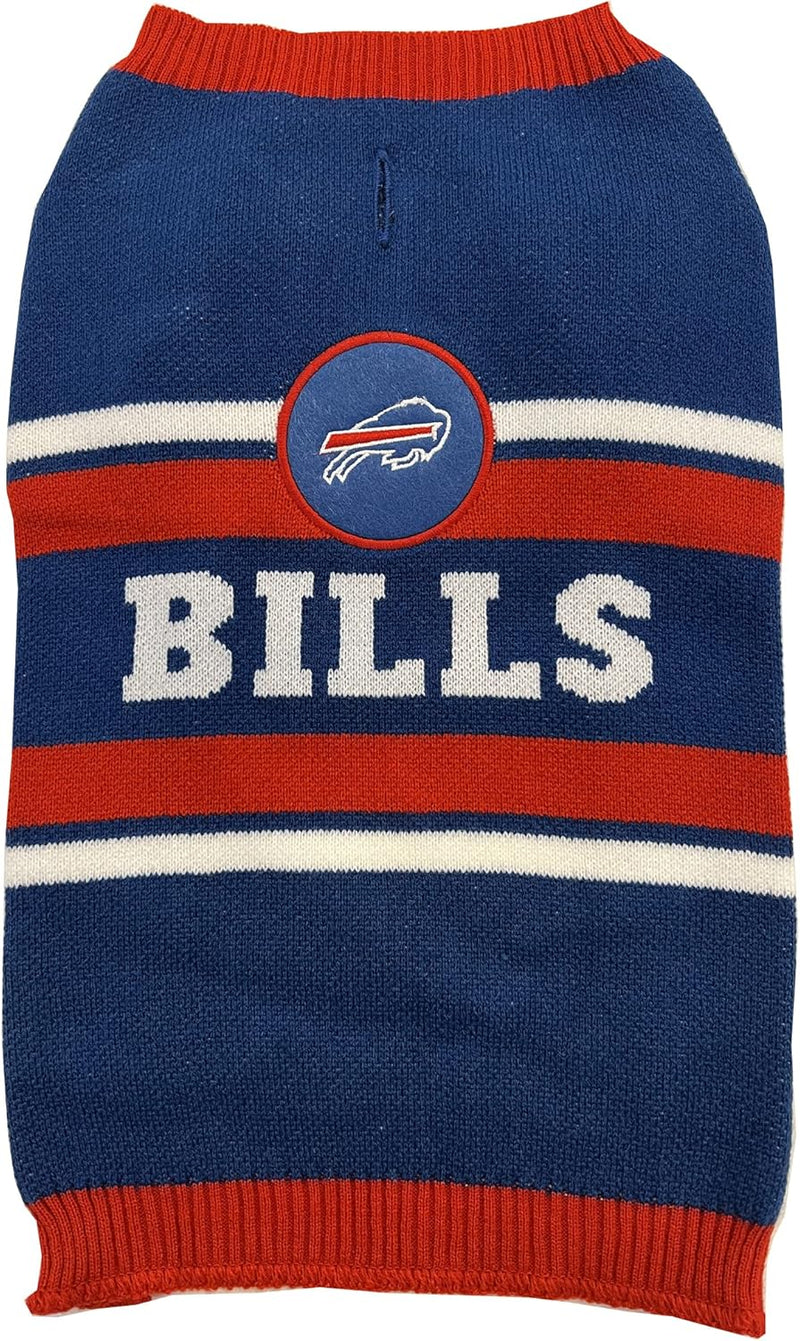 Pets First NFL Chicago Bears Dog Sweater - Small / Buffalo Bills