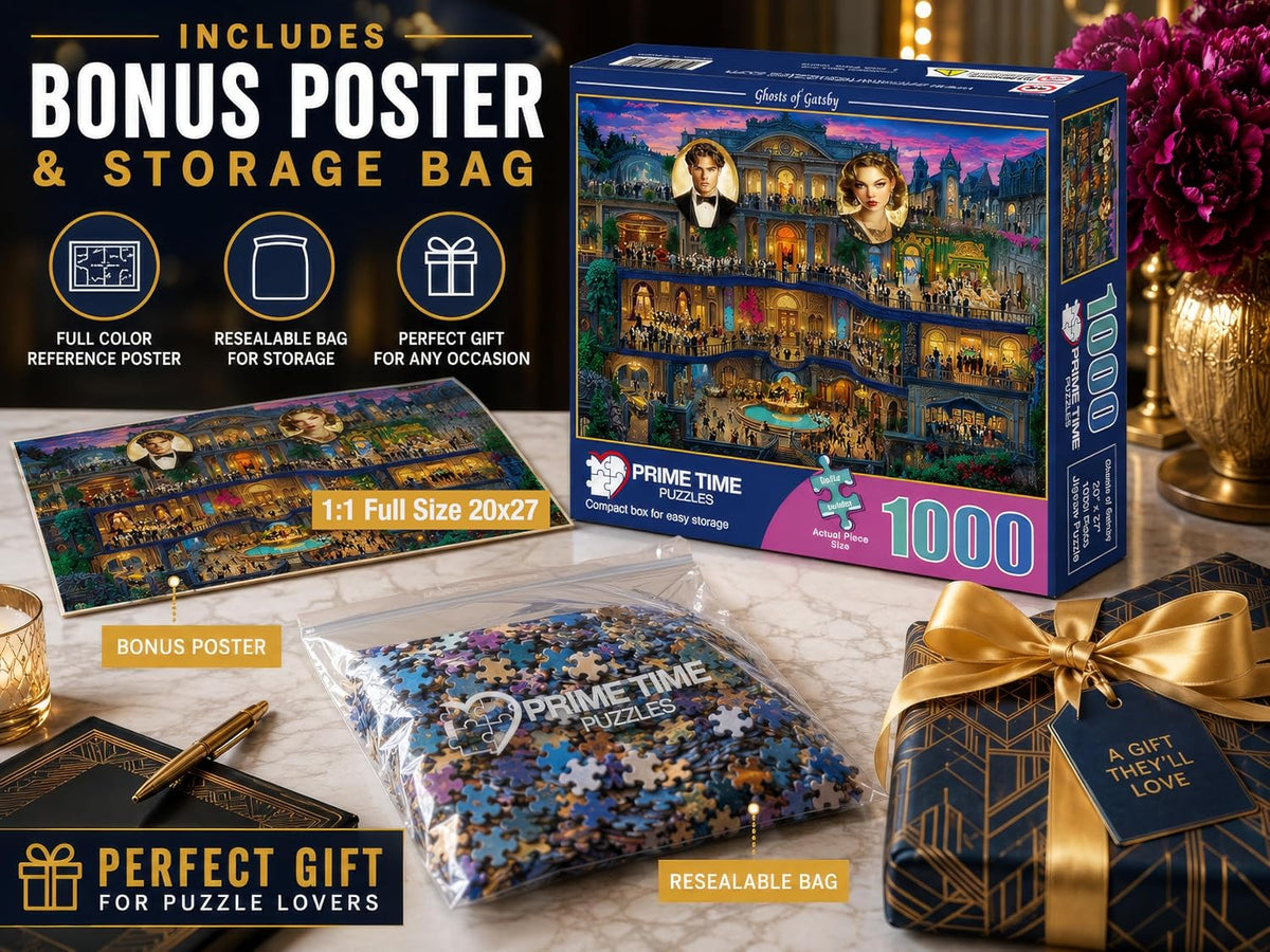 Christmas Advent Puzzle 1000 Piece Countdown 2026 – Fun for Kids & Family - Ghosts of Gatsby - image 4