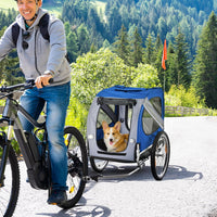 Aosom Dog Bike Trailer Easy Folding Cart Frame 20" Wheels – Essentials for Dogs - image 2