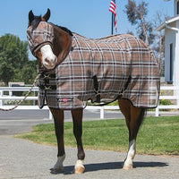 Kensington Fly Mask Web Trim — Protects Horses Face and Eyes From sun While Allowing Full Visibility — Ears and Forelock Able to Come Through the Mask, Medium, Deluxe Black