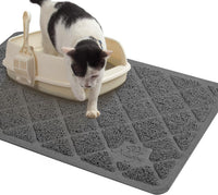 Niubya Premium Cat Litter Mat - Dark Grey / 1 Count (Pack of 1) / 23" x 14"