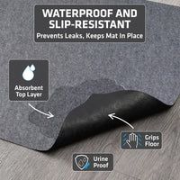 Drymate Cat Litter Box Mat, Litter Trapping Mat - Light Grey / 29x36 Inch (Pack of 1) - image 3