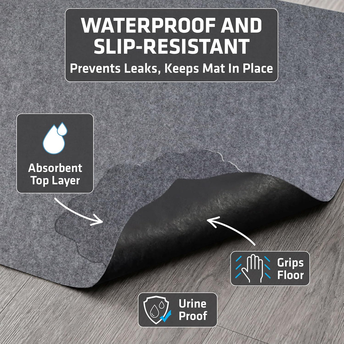 Drymate Cat Litter Box Mat, Litter Trapping Mat - Light Grey / 29x36 Inch (Pack of 1) - image 3