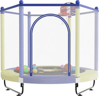VGMiu 60" Trampoline for Kids - Yellow/Blue / 5FT