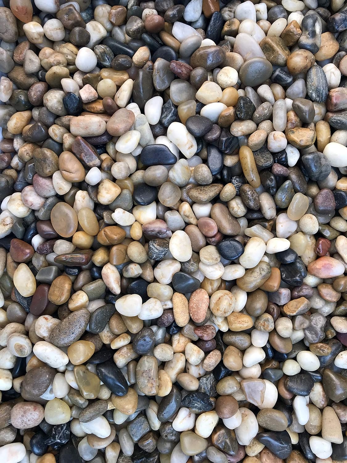 Voulosimi 40 LBS River Rock Stones - 12 LB / Mixed Colors