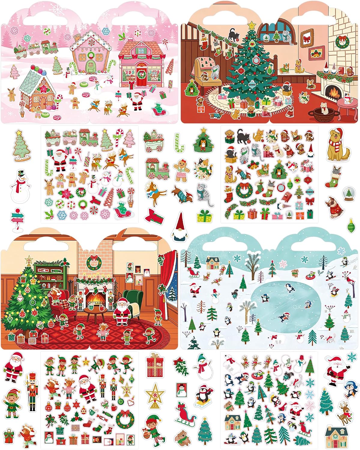 Cosomia 6 reusable puffy sticker books with princess, mermaid and garden themes - view 19