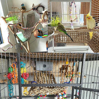 Bird Seagrass Mat 30 x 7 Inch Parrot Natural Seagrass Woven Net - 2Pcs 20.5" × 8" - image 3