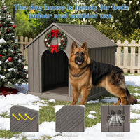 Fancyango Large Dog House for Medium to Large Dogs - Light Grey / 36.2" L × 38" W × 38" H - image 3