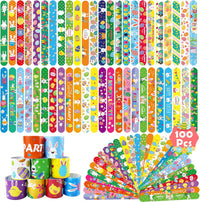 SUNPROUND Christmas slap bracelets with Santa, reindeer, snowman and Christmas tree prints - view 3