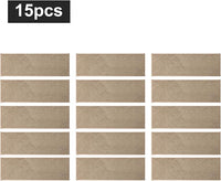 COSY HOMEER Edging Stair Treads Non-Slip Carpet Mat 28inX9in Indoor Stair Runners for Wooden Steps, Edging Stair Rugs for Kids and Dogs, 100% Polyester TPE Backing (15pc, Beige)
