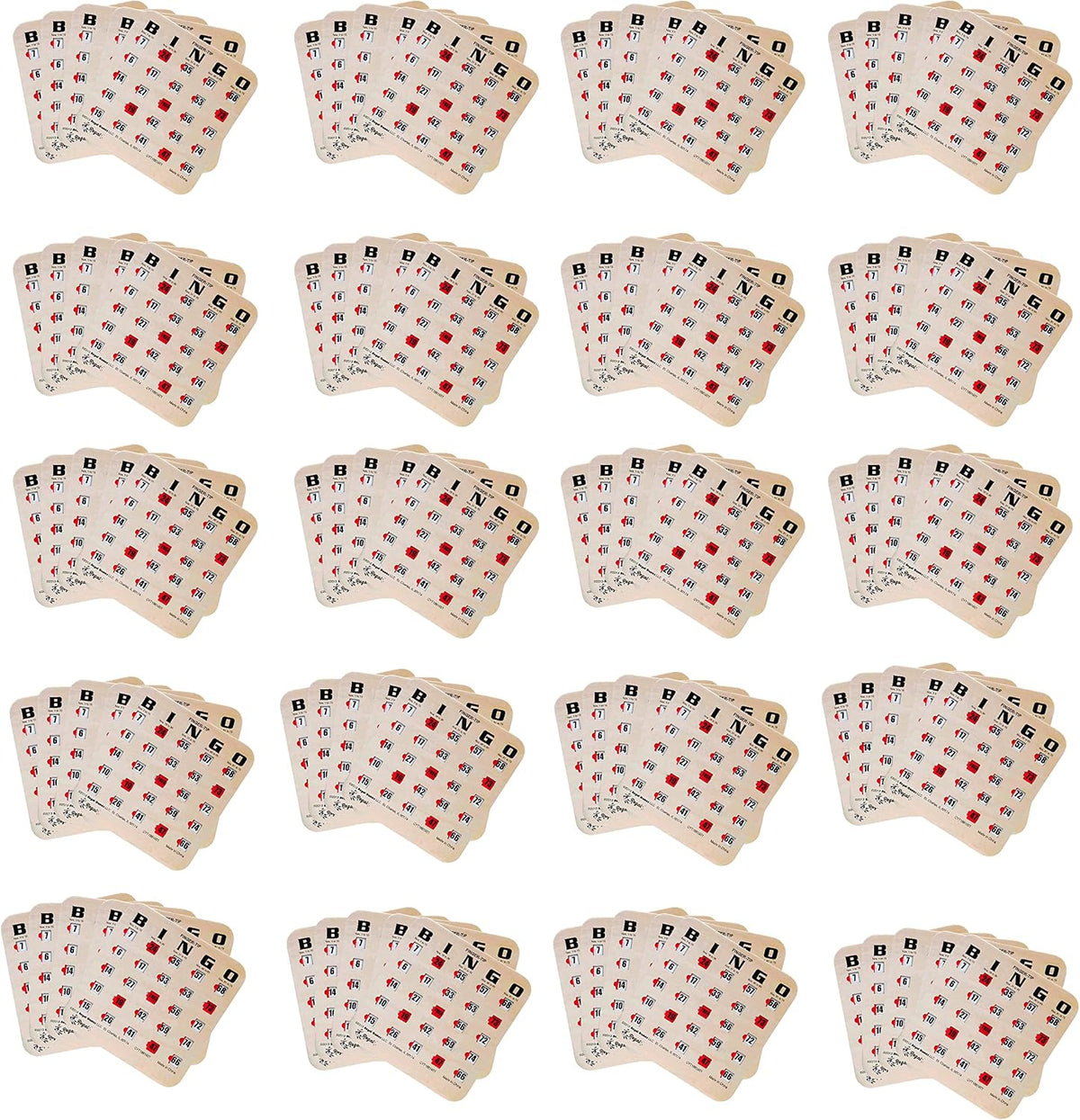 Regal Bingo Bulk Bingo Cards with Sliding Windows - Woodgrain / 200 Cards - image 2