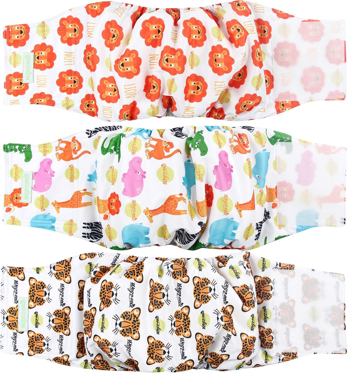 wegreeco Small Dog Diapers Male - Magic with Hook & Loop Closure / X-Small / 3